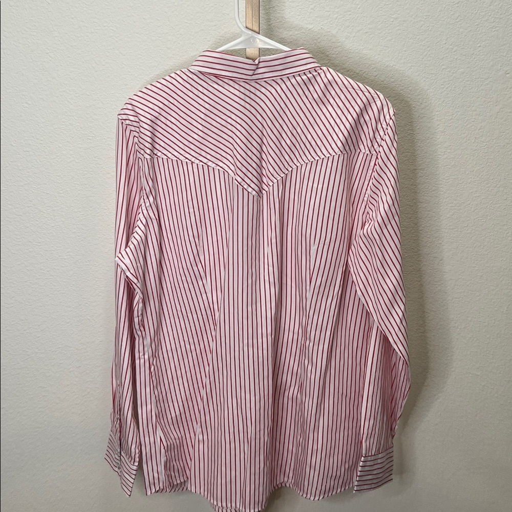 Wrangler Retro women’s button down striped shirt Pearl snap XL - Picture 5 of 5